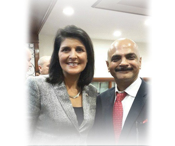 Hosted a dinner for Nikki Haley, current United States Ambassador to the United Nations during her earlier visit to India as the Governor of South Carolina.