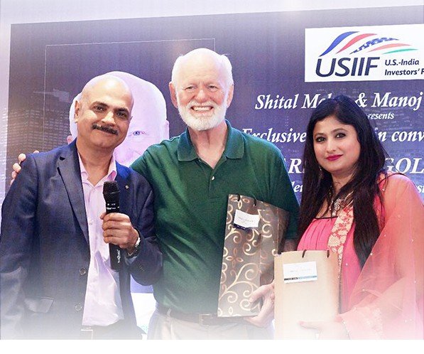 USIIF Chairman Manoj Gursahani and CEO Shital MEhhta ( Kapoor) hosted a talk by Marshall Goldsmith, American leadership coach for the Indian Corporate sector.